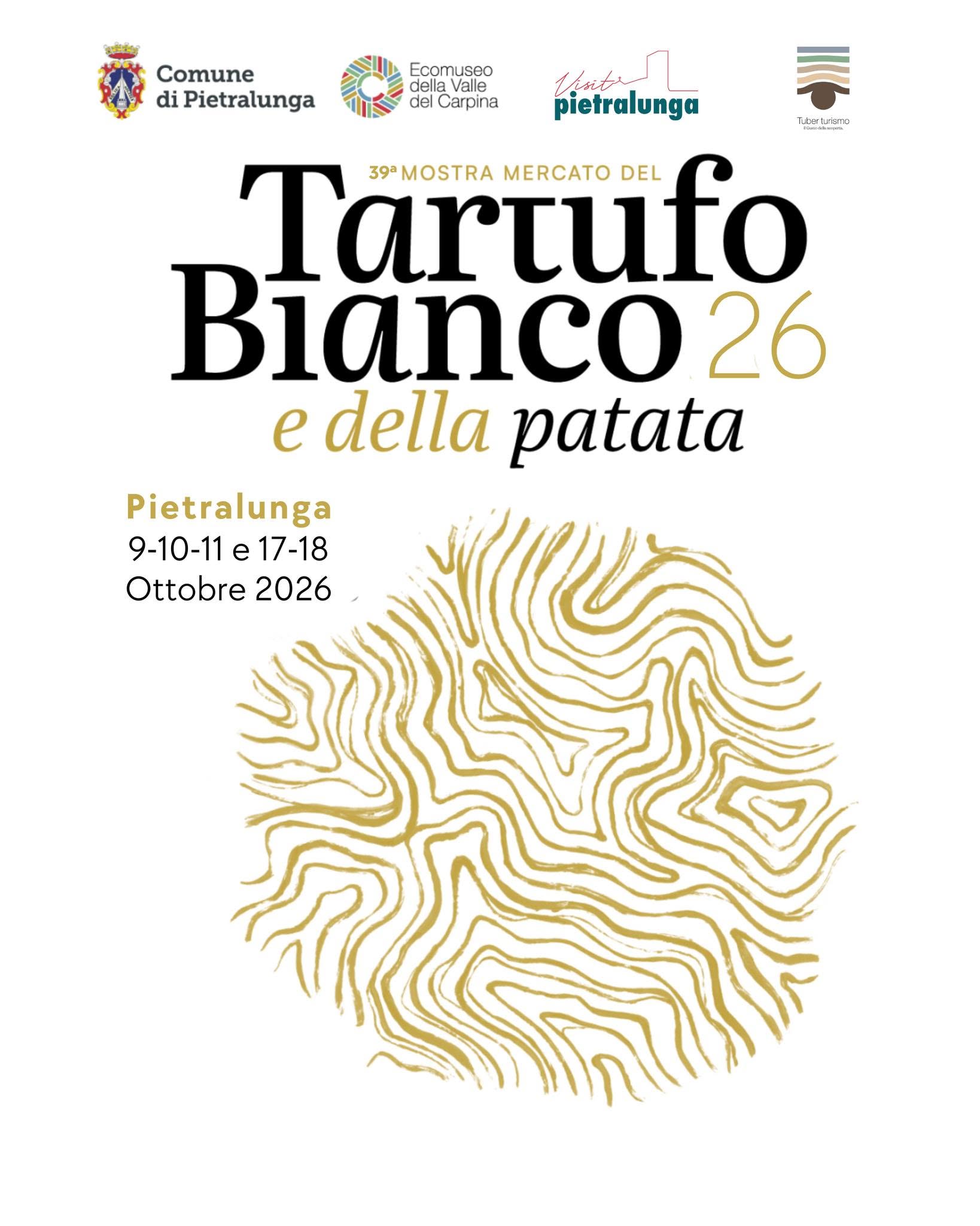 MOSTRA MERCATO DEL TARTUFO E DELLA PATATA BIANCA DI PIETRALUNGA 2026 – APERTE LE ISCRIZIONI PER GLI ESPOSITORI