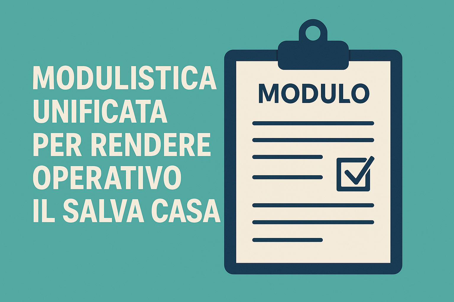 Modulistica edilizia aggiornata al decreto "SALVA CASA" 